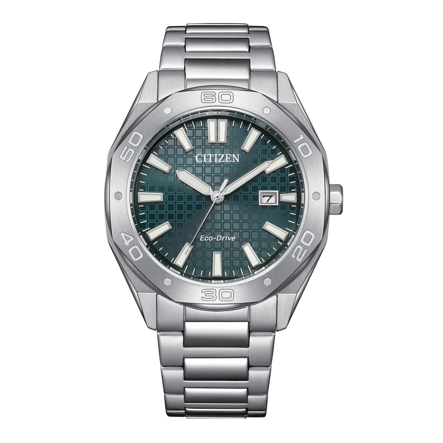 HOTCitizen Men's Eco-Drive Sport Casual Odyn Watch, Stainless Steel Watch, 3 Hand, Date
