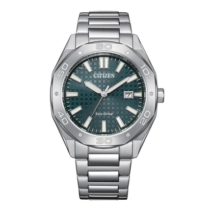 HOTCitizen Men's Eco-Drive Sport Casual Odyn Watch, Stainless Steel Watch, 3 Hand, Date