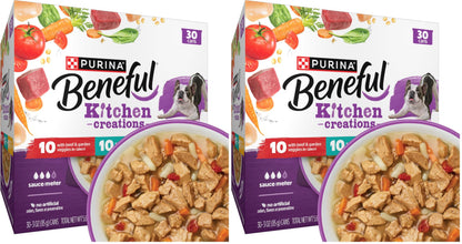 HOTPurina Beneful Kitchen Creations With Beef, Chicken, or Lamb Wet Dog Food Variety Pack - (Pack of 30) 3 oz. Cans