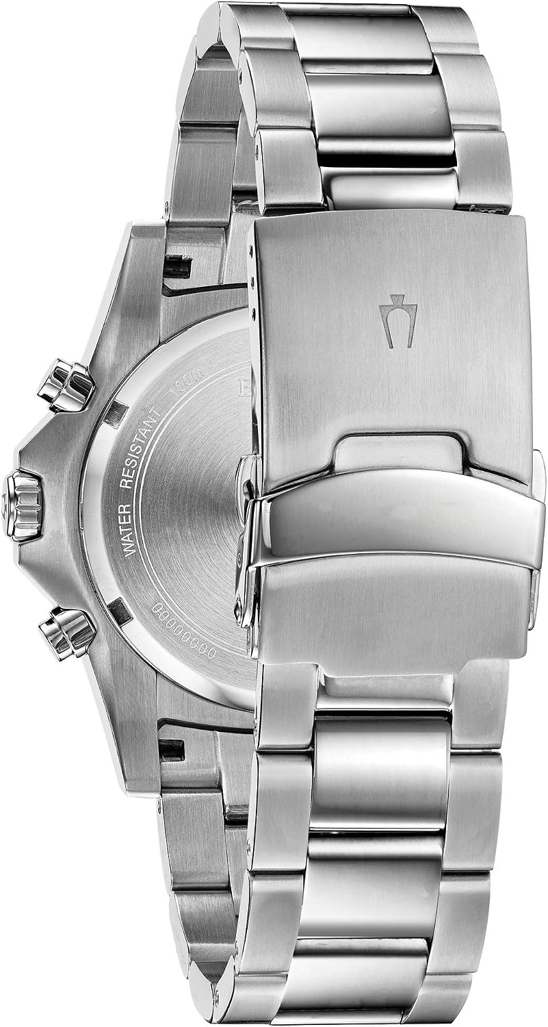 HOTBulova Men's Classic Sport 6-Hand Chronograph Quartz Watch, Calendar Date, Luminous Hands and Markers, 100M Water Resistant, 44mm Style: 98B326