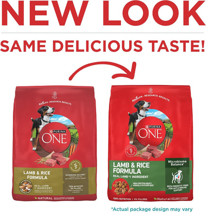 HOTPurina ONE Dry Dog Food Lamb and Rice Formula - 8 lb. Bag