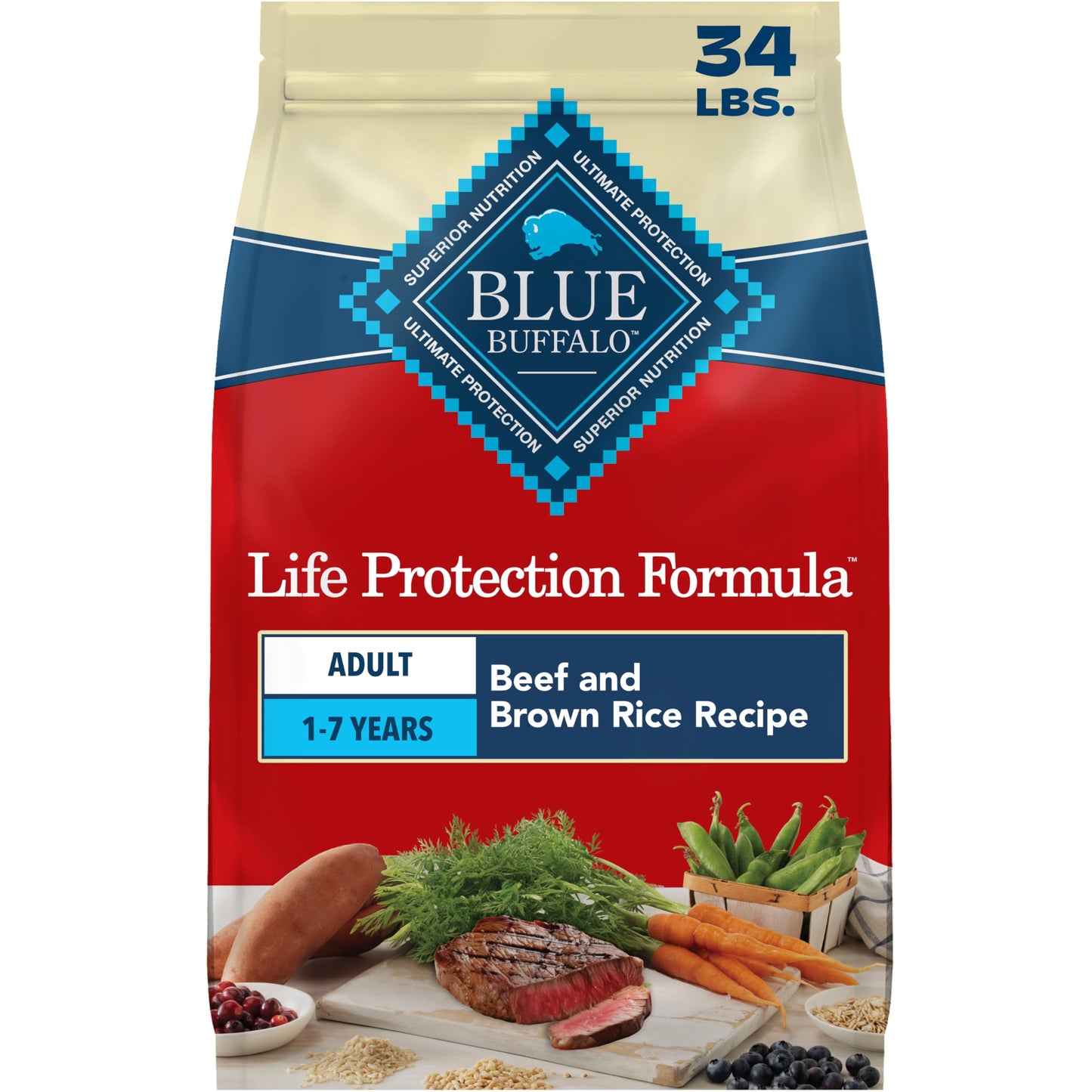 HOTBlue Buffalo Life Protection Formula Chicken Adult Dry Dog Food, 15 lb | Real Chicken #1 Ingredient, Supports Immunity with Antioxidant-Rich LifeSource Bits, Promotes Healthy Muscle Development