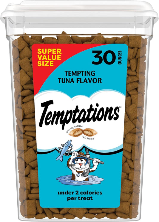 HOTTemptations Cat Treats Classic Crunchy and Soft Cat Treats, Tempting Tuna Flavor, 30 oz. Tub
