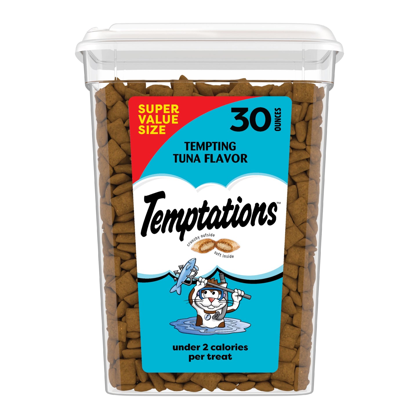 HOTTemptations Cat Treats Classic Crunchy and Soft Cat Treats, Tempting Tuna Flavor, 30 oz. Tub