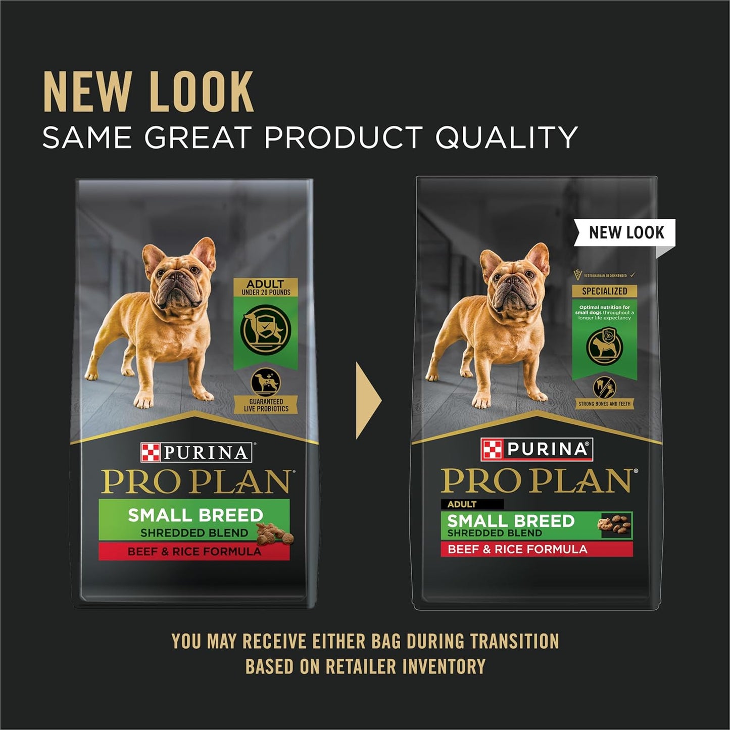 HOTPurina Pro Plan Small Breed Dry Dog Food, Shredded Blend Beef and Rice Formula With Guaranteed Live Probiotics - 6 lb. Bag