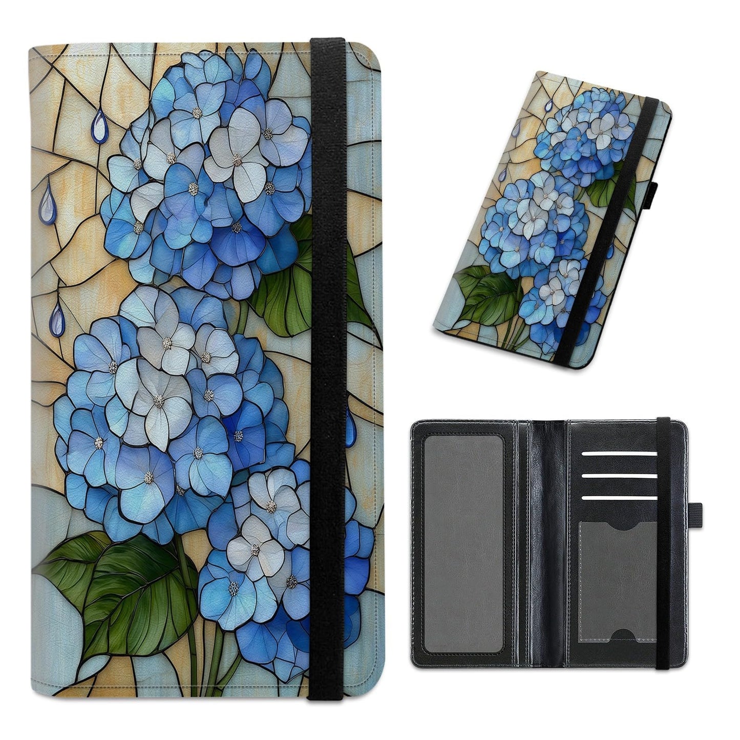 HOTCheckbook Cover for Personal Checkbook Leather Check Book Covers for Women Men with RFID Blocking Multi Card Slots Lightweight Compact Wallet, Retro Music Note
