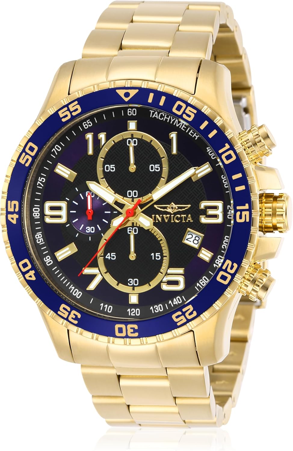 HOTInvicta Men's Specialty Chronograph Textured Dial Stainless Steel Watch