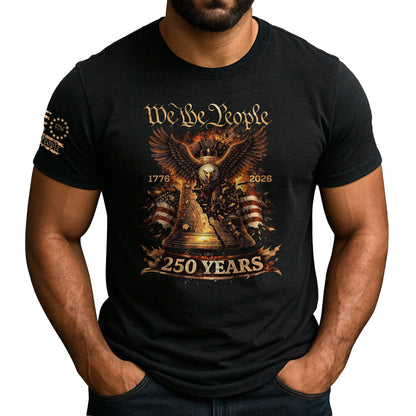 HOT250th Anniversary USA Shirt, 1776-2026 Graphic Shirts for Men | Graphic T-shirt featuring 1776-2026 inspired artwork, suitable for holidays, gatherings, casual wear, and everyday outfits