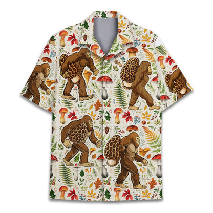 HOTTropical Bigfoot Hawaiian Shirts for Men Women, Sasquatch Summer Beach Button Down Short Sleeve