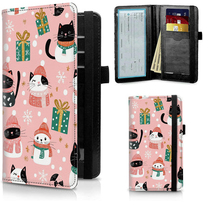 HOTFUYOCWE Leather Checkbook Covers for Men Women Check book Holder Cover Wallets for Personal Checkbook Duplicate Checks with RFID Blocking & Elastic Strap-Beautiful Black Horse