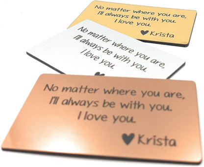 HOTWallet Insert Card, Personalized Wallet Insert Card, Custom Wallet Insert