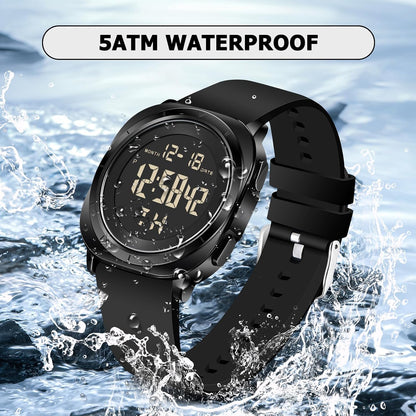 HOTCOSSINIGE Mens Digital Waterproof Running Wrist Watches for Men Military Sports Tactical Dive Cheap Men's Wrist Watches Digital Black and Gold