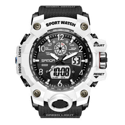 HOTKXAITO Men's Watches Sports Outdoor Waterproof Military Wrist Watch Date Multi Function Tactics LED Alarm Stopwatch