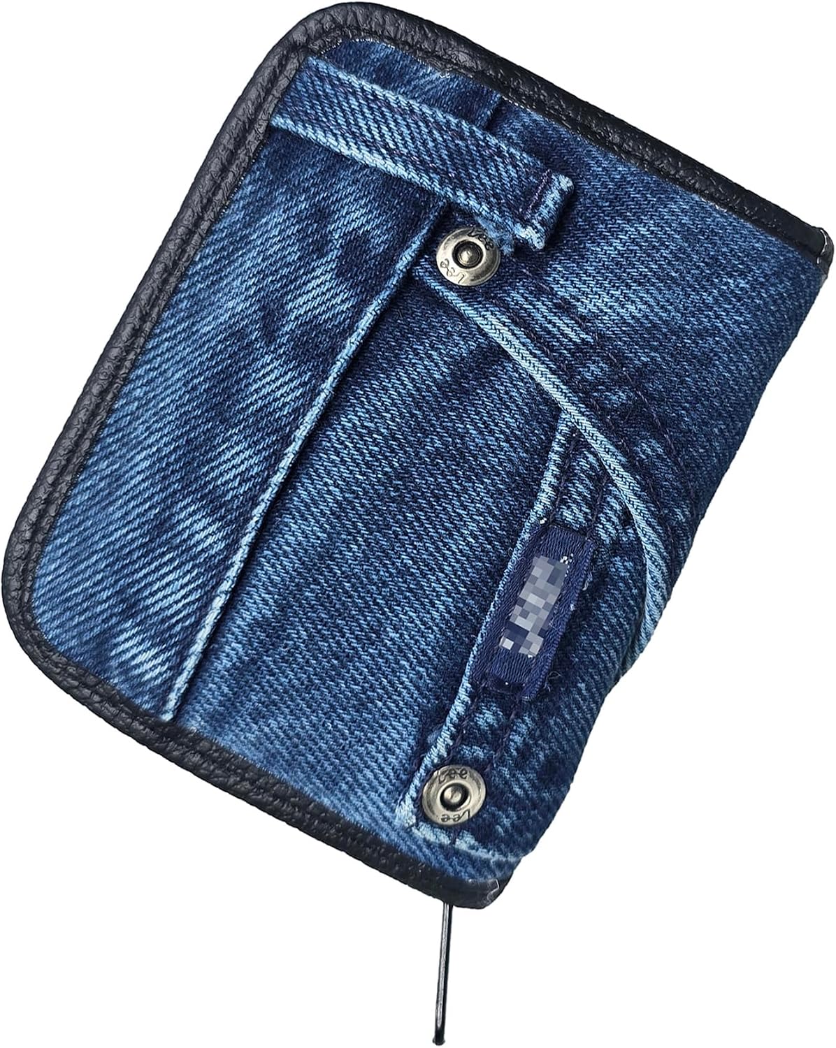 HOTCompact Denim Wallet Zipper Around Small Card Holder Coin Purse Slim Mini Blue