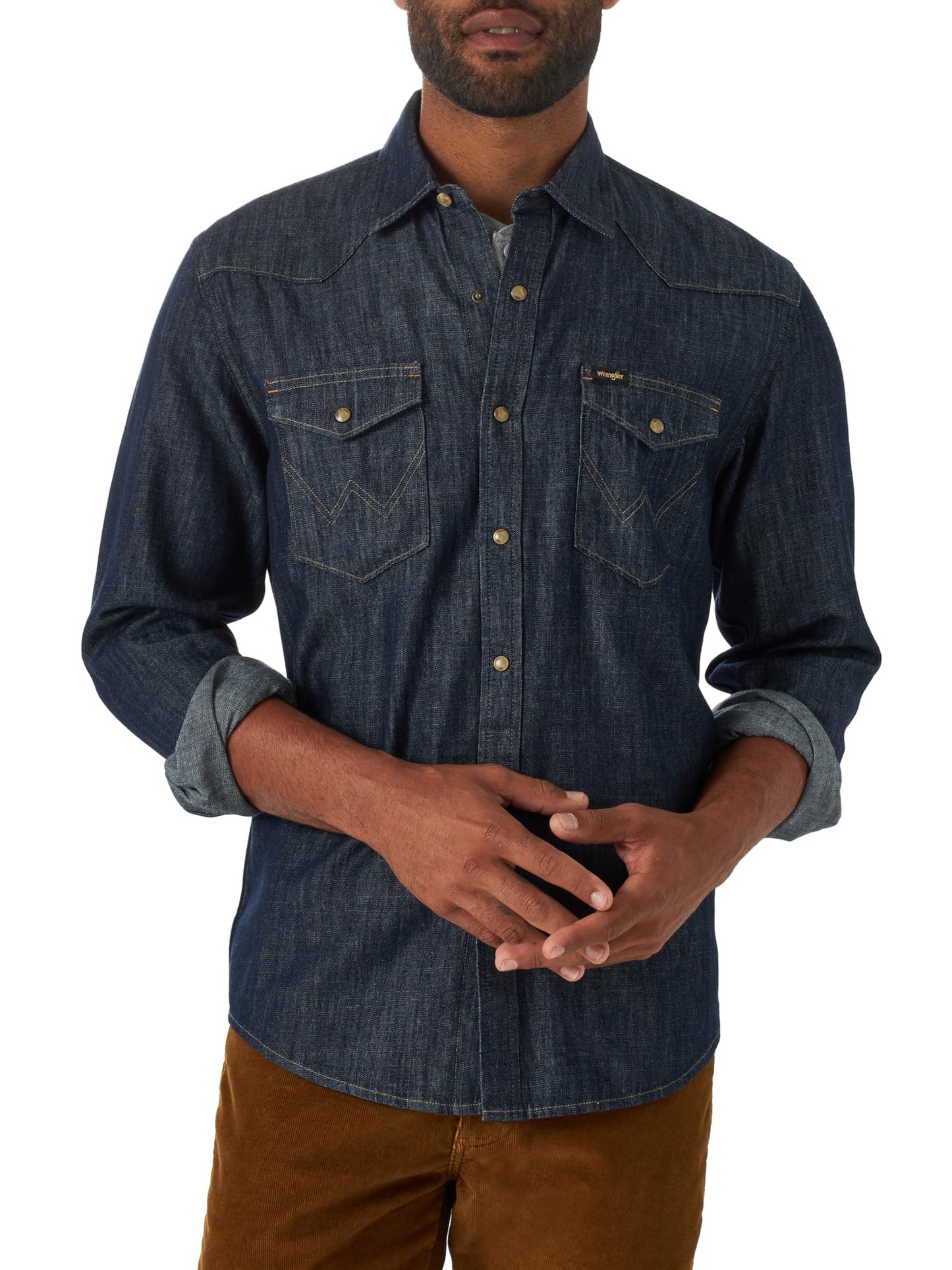 HOTWrangler Men's Iconic Regular Fit Snap Shirt