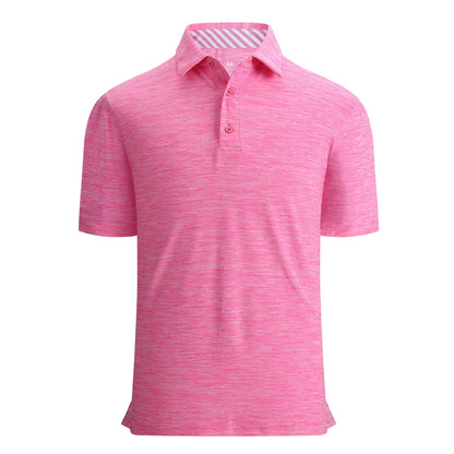 HOTAlex Vando Mens Golf Shirt Moisture Wicking Quick-Dry Short Sleeve Polo | UPF40,Soft & stretch,Sweat resistant,Multi-scene sports & office apparel