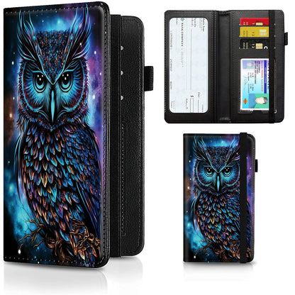 HOTCheckbook Cover for Men Women PU Leather Slim Check Book Holder Covers Wallet Case with Card Slots Duplicate Checks Card Pen Holder with RFID Blocking & Elastic Strap,Cute A Cat
