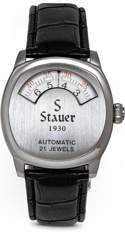 HOTStauer 1930 Dashtronic Watch Cotswold Genuine Men's Automatic Watch with Leather Band and Stainless Steel Case 21-Jewel Movement and 3-ATM Water Resistant