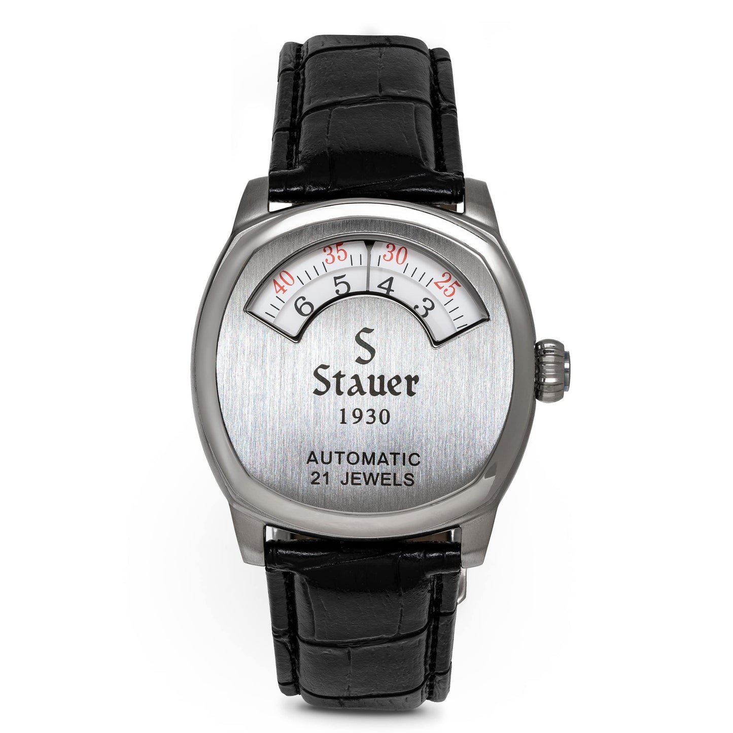 HOTStauer 1930 Dashtronic Watch Cotswold Genuine Men's Automatic Watch with Leather Band and Stainless Steel Case 21-Jewel Movement and 3-ATM Water Resistant
