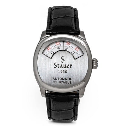 HOTStauer 1930 Dashtronic Watch Cotswold Genuine Men's Automatic Watch with Leather Band and Stainless Steel Case 21-Jewel Movement and 3-ATM Water Resistant