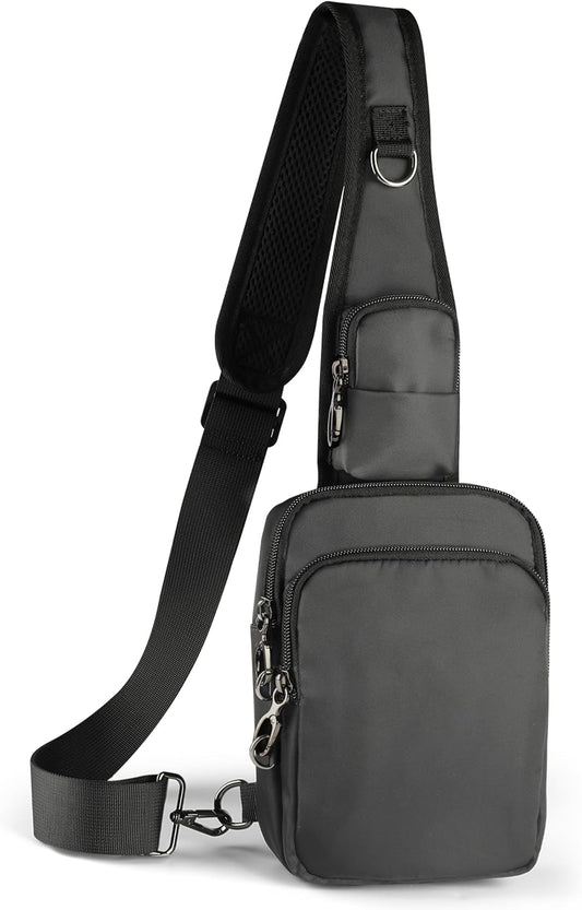 HOTVADOO Sling Bag, Crossbody Bag with Zipper Lock, RFID Blocking & Water Resistant for Men and Women