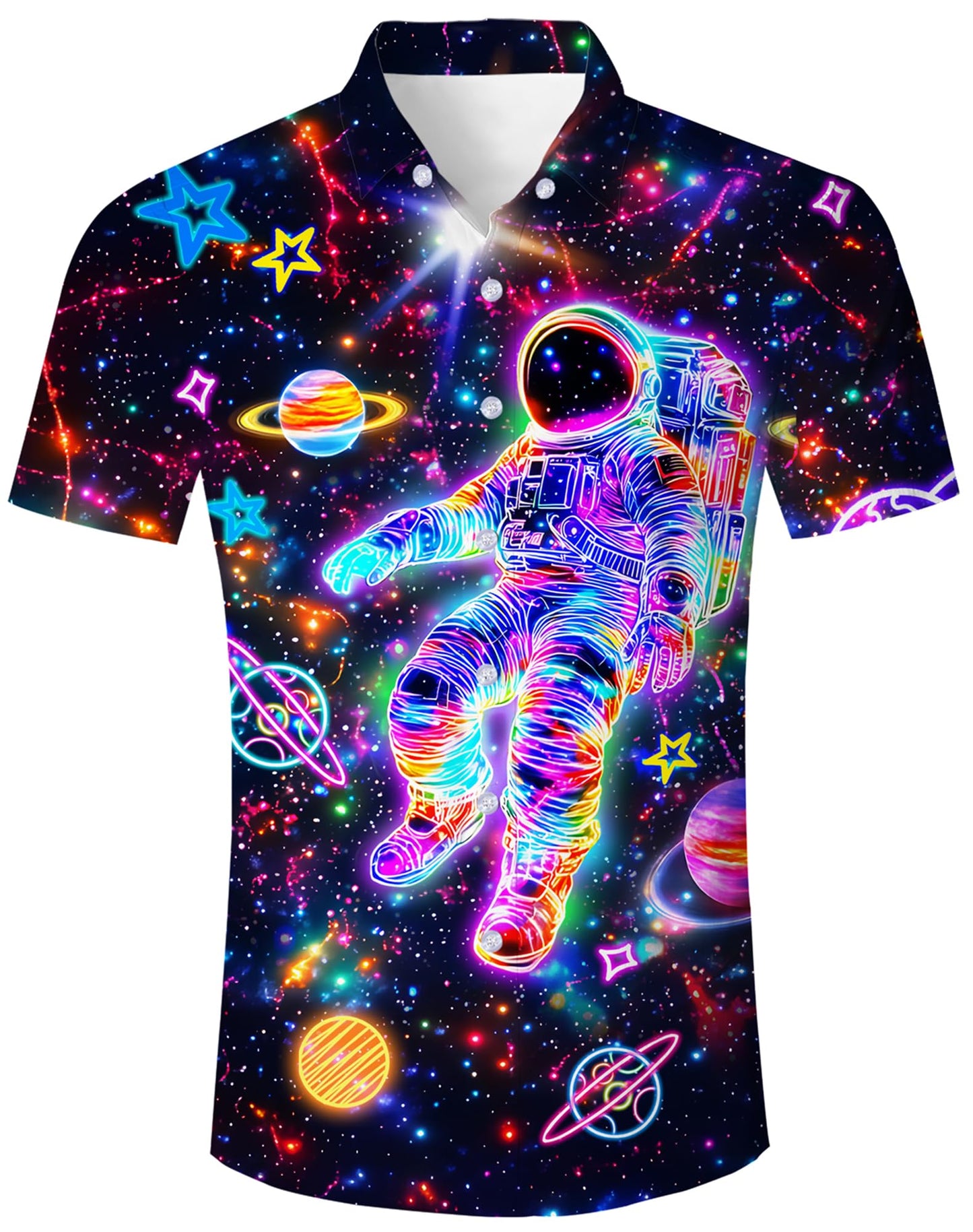 HOTuideazone Mens Funny Hawaiian Shirts 3D Graphic Button Down Short Sleeve Tropical Holiday Beach Aloha Shirt