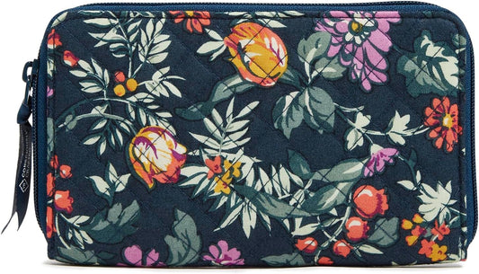 HOTVera Bradley womens Cotton Deluxe Travel Wallet With Rfid Protection