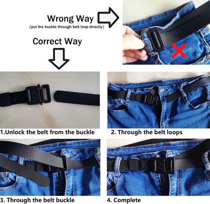 HOT1 inch Tactical Belt for Men, Military Nylon Web Work Belts, Quick Release Buckle Belts