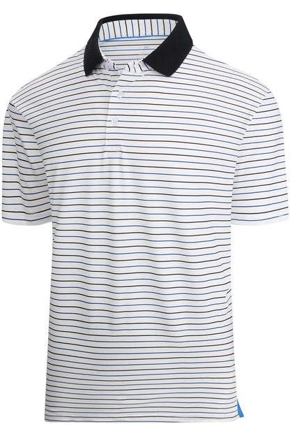 HOTEsabel.C Jacquard Golf Shirts for Men Dry Fit Short Sleeve Collared Polo | Moisture Wicking, Athletic Fit, 4-Way Stretch for Comfort, Wrinkle Free, Lightweight, Ideal for Golf, Casual & Work Wear