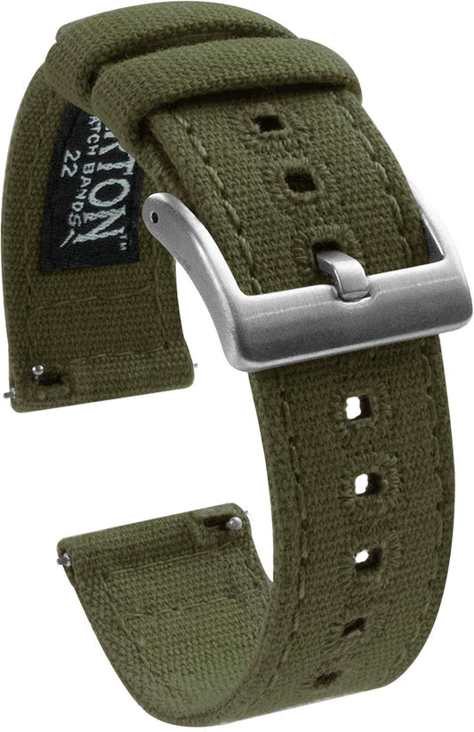 HOTBARTON Canvas Quick Release Watch Band Straps