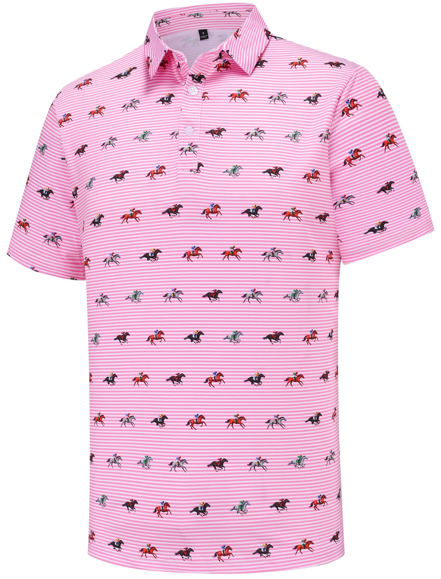 HOTMens Golf Polo Shirts Short Sleeve Performance Moisture Wicking Dry Fit Casual Print Funny Golf Polo Shirts for Men