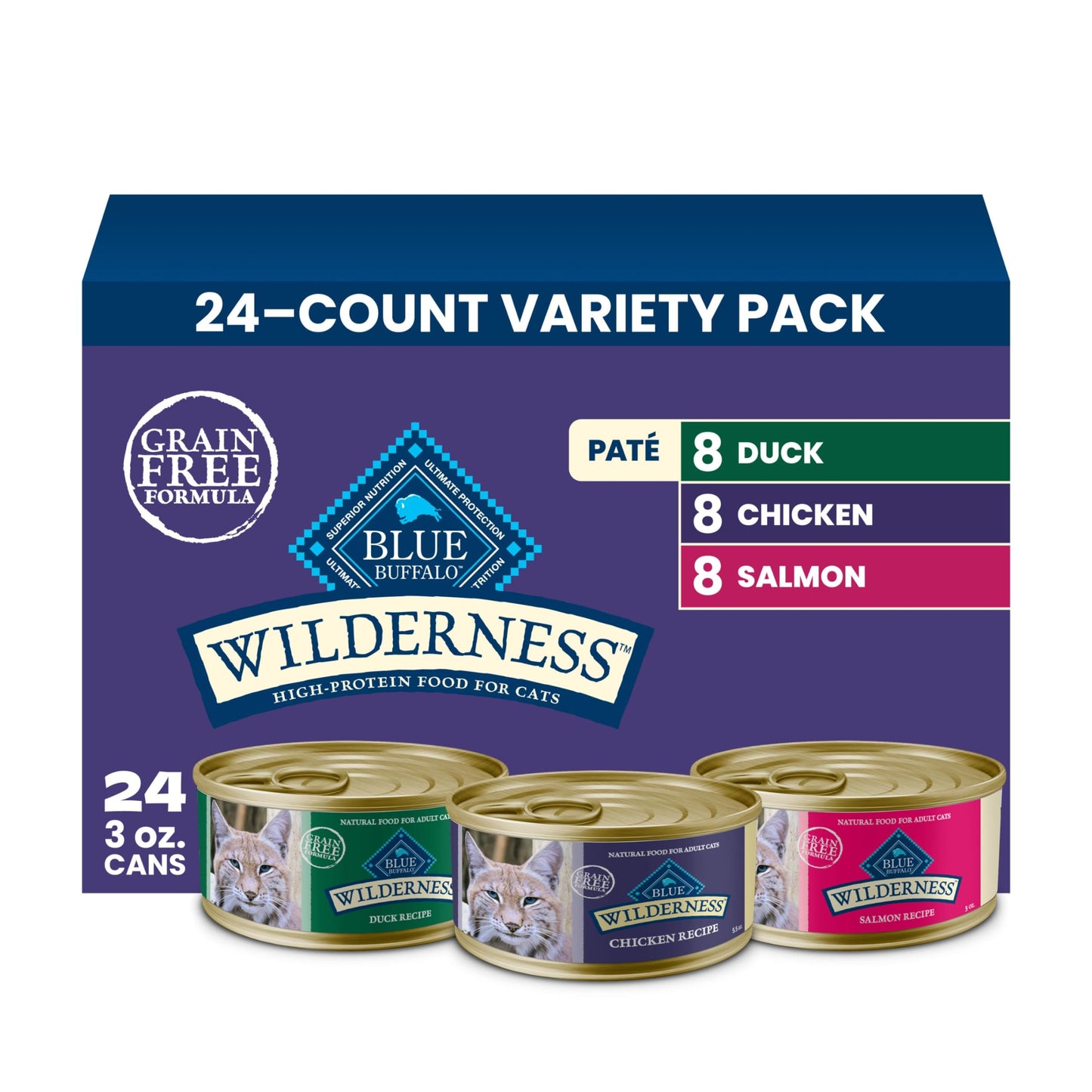 HOTBlue Buffalo Tastefuls Flaked Adult Wet Cat Food Variety Pack (Tuna, Chicken, Fish & Shrimp), Natural Ingredients Enhanced with Vitamins, Minerals & Other Nutrients, 3-oz. Each (12 Cans)