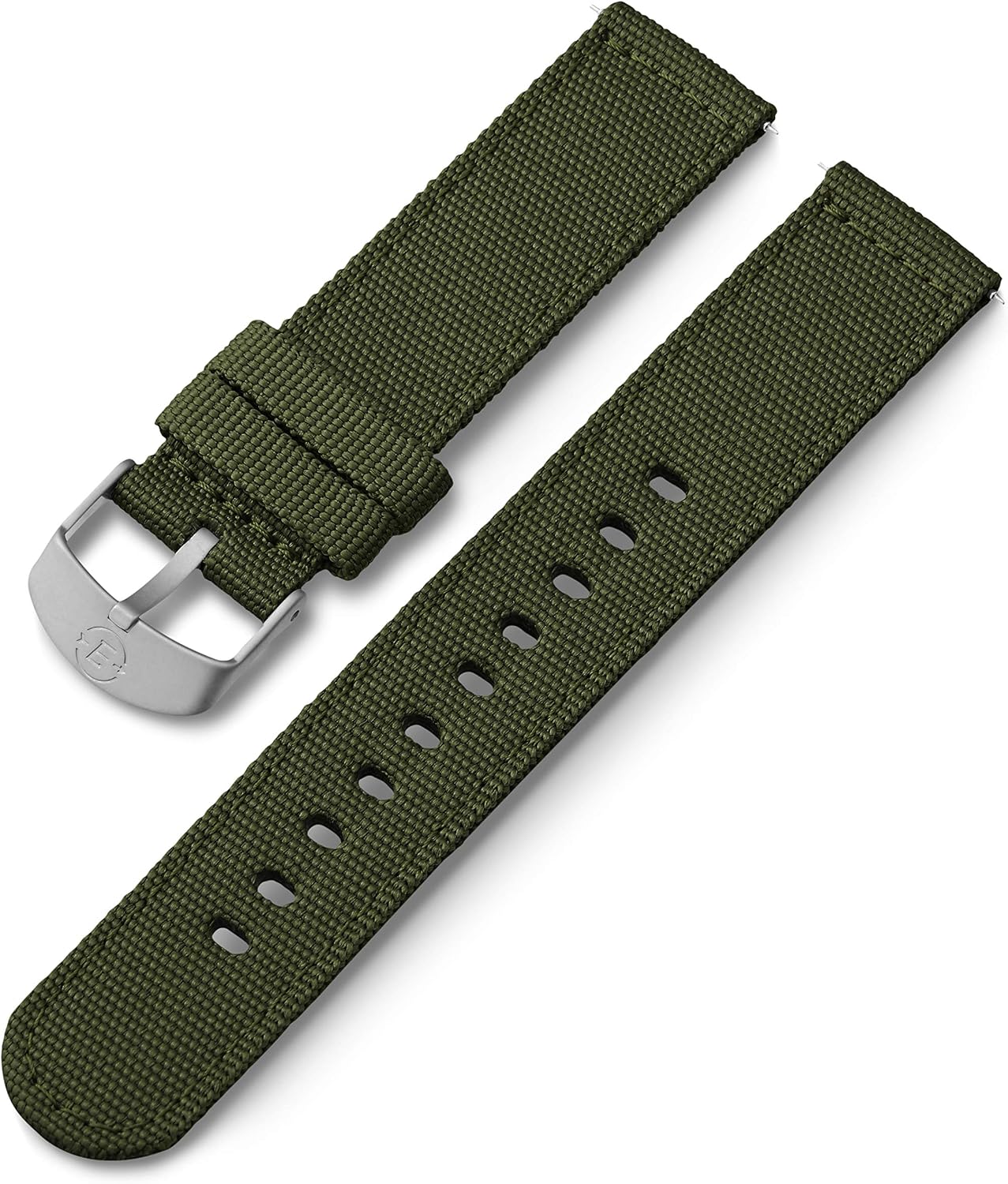 HOTTimex 20mm Genuine Leather Strap – Dark Brown with Silver-Tone Buckle