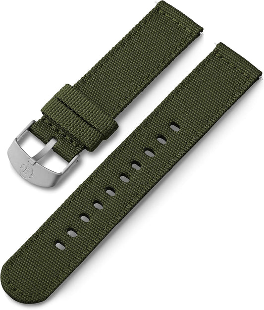 HOTTimex 20mm Genuine Leather Strap – Dark Brown with Silver-Tone Buckle
