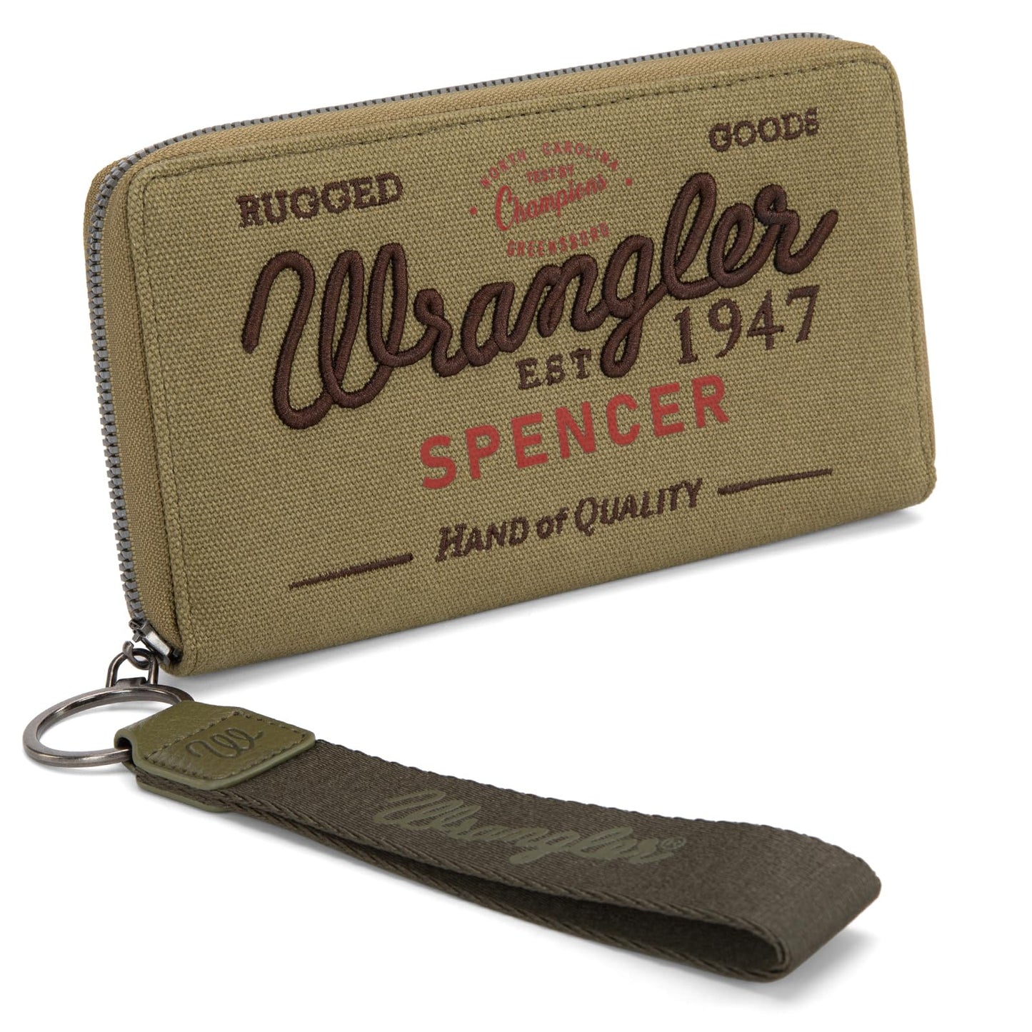 HOTMontana West X Wrangler Wristlet Wallets for Women Classic Retro Wallet Purse Bifold Credit Card Wallets for Women Oversized Logo Clutch Wristlet