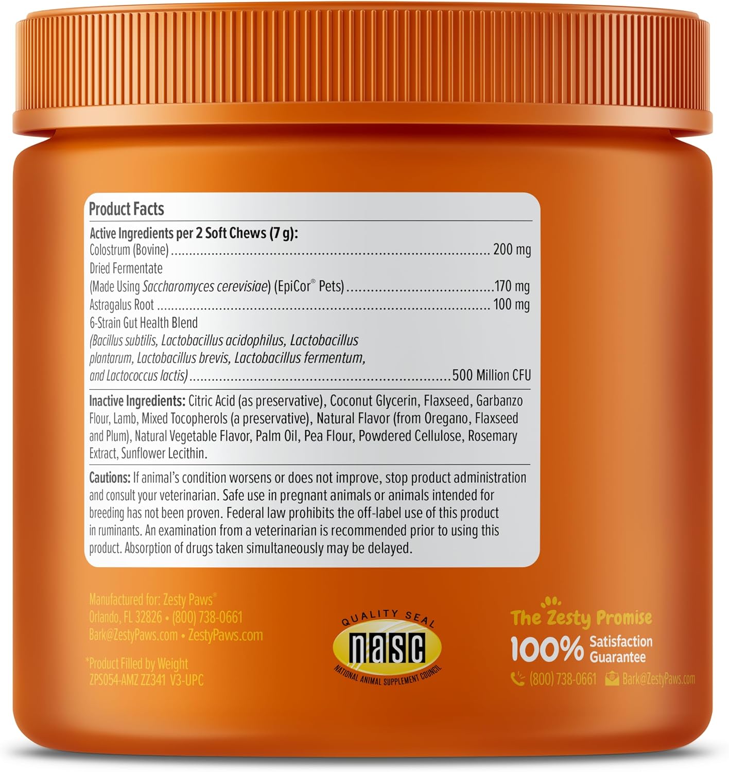 HOTZesty Paws Allergy Immune Bites - Dog Allergy Chews, Dog Probiotics for Itchy Skin and Ears, Lamb, 90ct