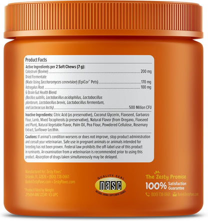 HOTZesty Paws Allergy Immune Bites - Dog Allergy Chews, Dog Probiotics for Itchy Skin and Ears, Lamb, 90ct