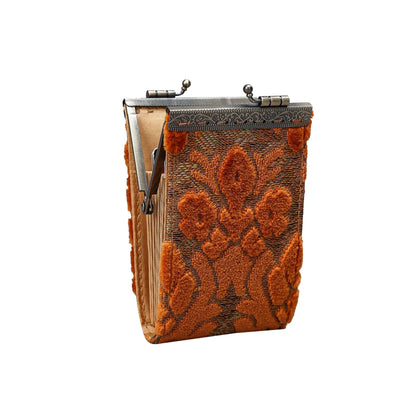 HOTAngelina's Palace Carpet Wallet Vintage Kiss Lock ID Pouch,Clasp Card Holder