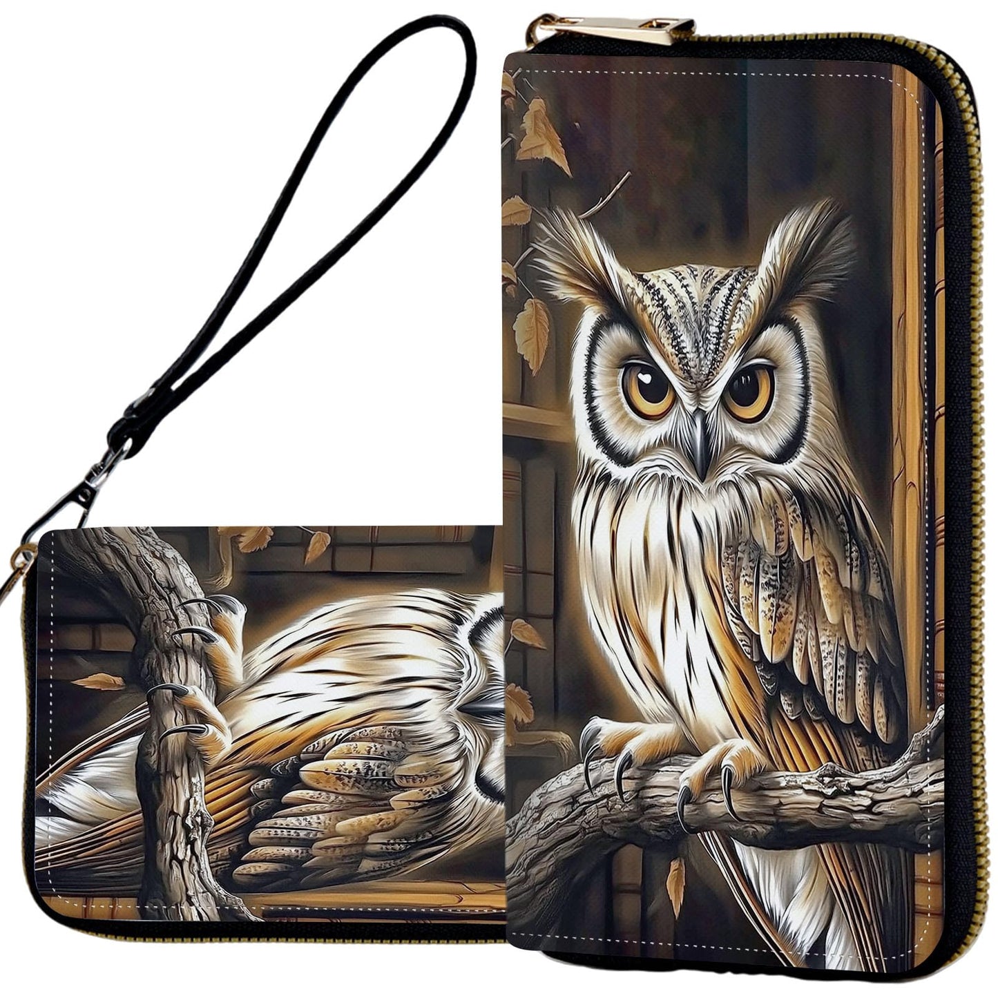 HOTWristlet Wallets for Women,Ladies Women's Wallet,Clutch Purses for Female Leather Large Capacity Credit Card Holder with Zipper Slim Cute Coin Pocket,RFID Blocking,Glitter Green Dragon