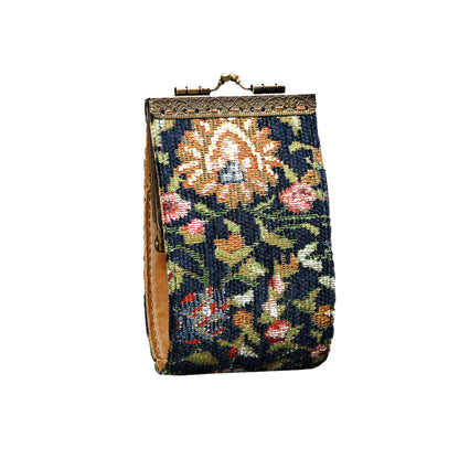 HOTAngelina's Palace Carpet Wallet Vintage Kiss Lock ID Pouch,Clasp Card Holder