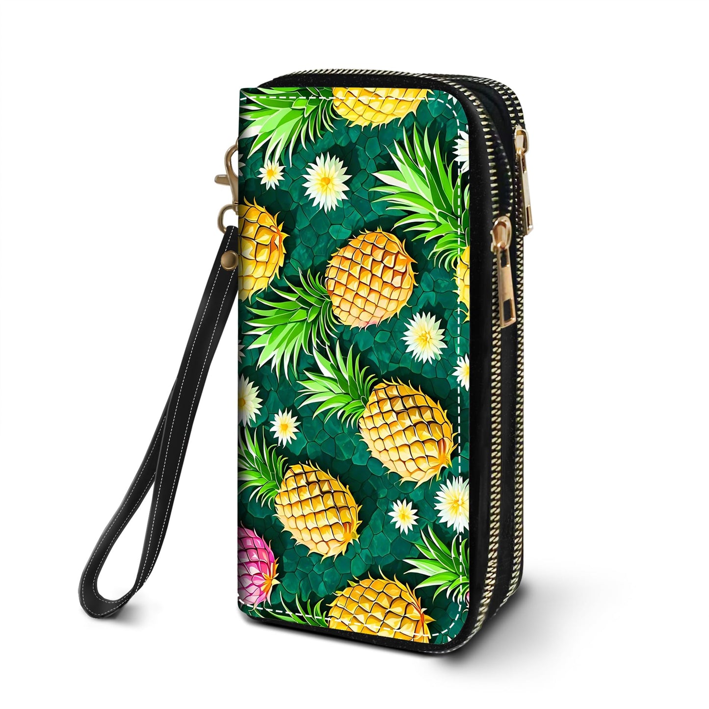 HOTWomen's Large Capacity Wallet PU Leather Double Zipper Clutch Purse Multifunctional Wallet with Removable Wristlet Strap for Smart Phone/Coin/Card/Cash, Floral Quotes Bible Verse Philippians 4-13