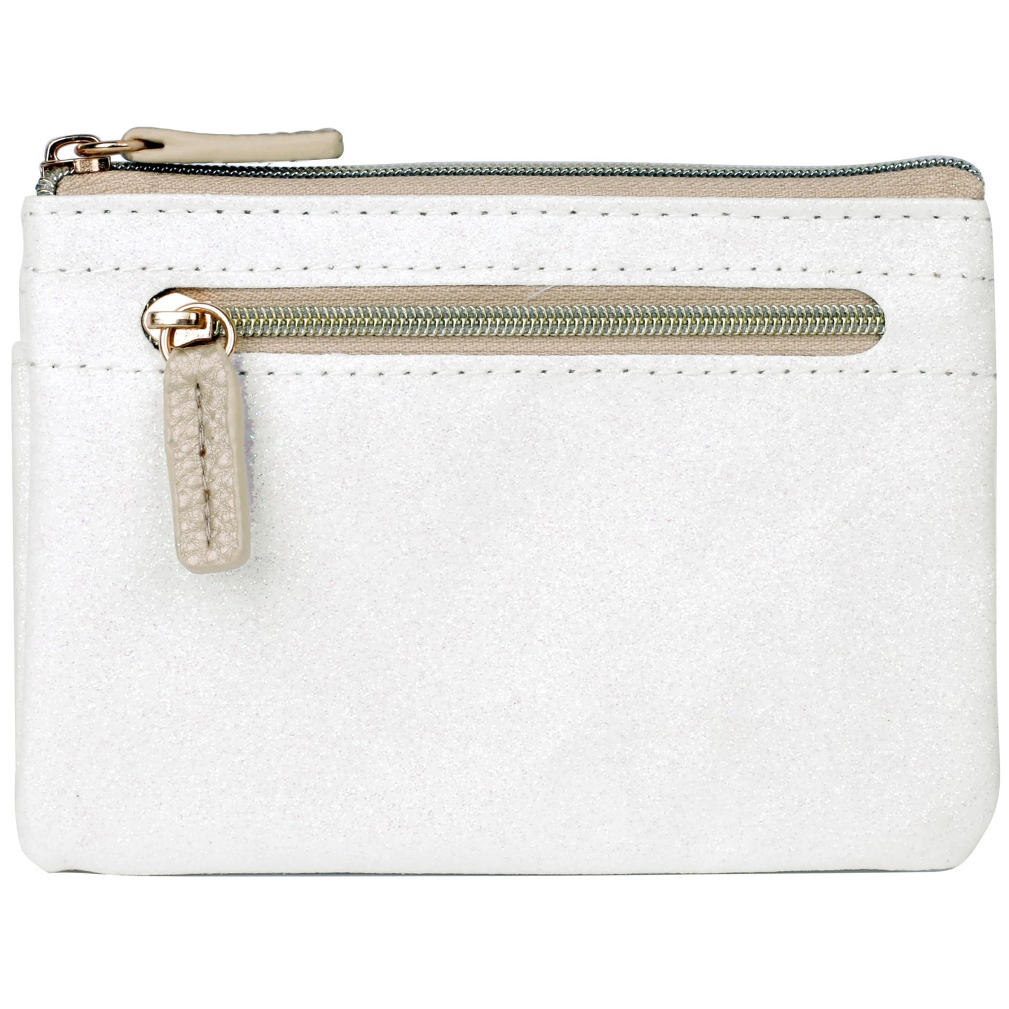 HOTJulia Buxton Vegan Leather Wallet with Zipper, ID Windows, RFID Blocking, Card Slots & Key Ring, Compact Coin & Card Holder Case, Gift Idea, True Blue