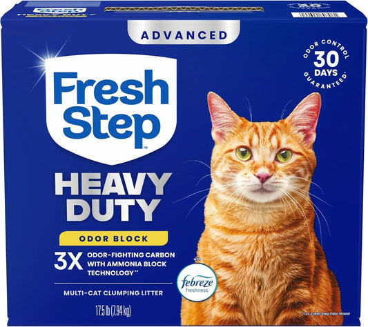 HOTFresh Step Heavy Duty Odor Block Advanced Multi Cat Clumping Litter with Febreze, 17.5 lb (Package May Vary)