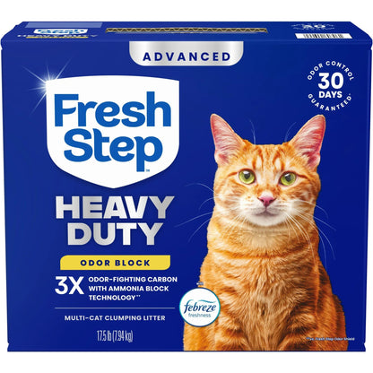 HOTFresh Step Heavy Duty Odor Block Advanced Multi Cat Clumping Litter with Febreze, 17.5 lb (Package May Vary)