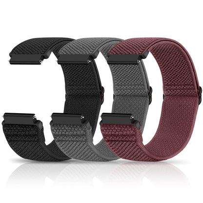HOTCompatible with 16mm 18mm 19mm 20mm 22mm 24mm Watch Bands Quick Release Replacement Wristband,Adjustable Stretchy Nylon Solo Loop Straps Fabric Braided Sport Elastic Bands for Men Women