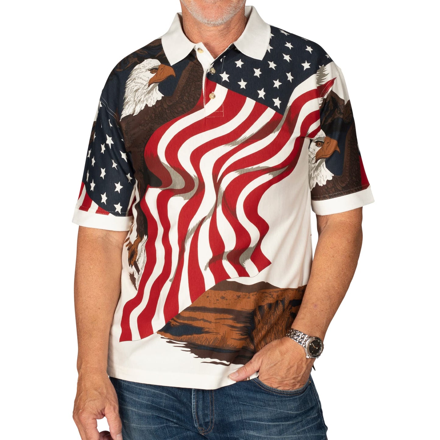 HOTAmerican Summer Flag Patriotic Eagle Shirt