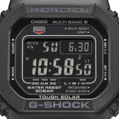 HOTCasio G-Shock GWM5610U-1B Men's Tough Solar Atomic Digital Watch, Multi-Band 6 Radio Controlled, 200M Water Resistant, Shock Resistant, LED Backlight, Black Resin Strap