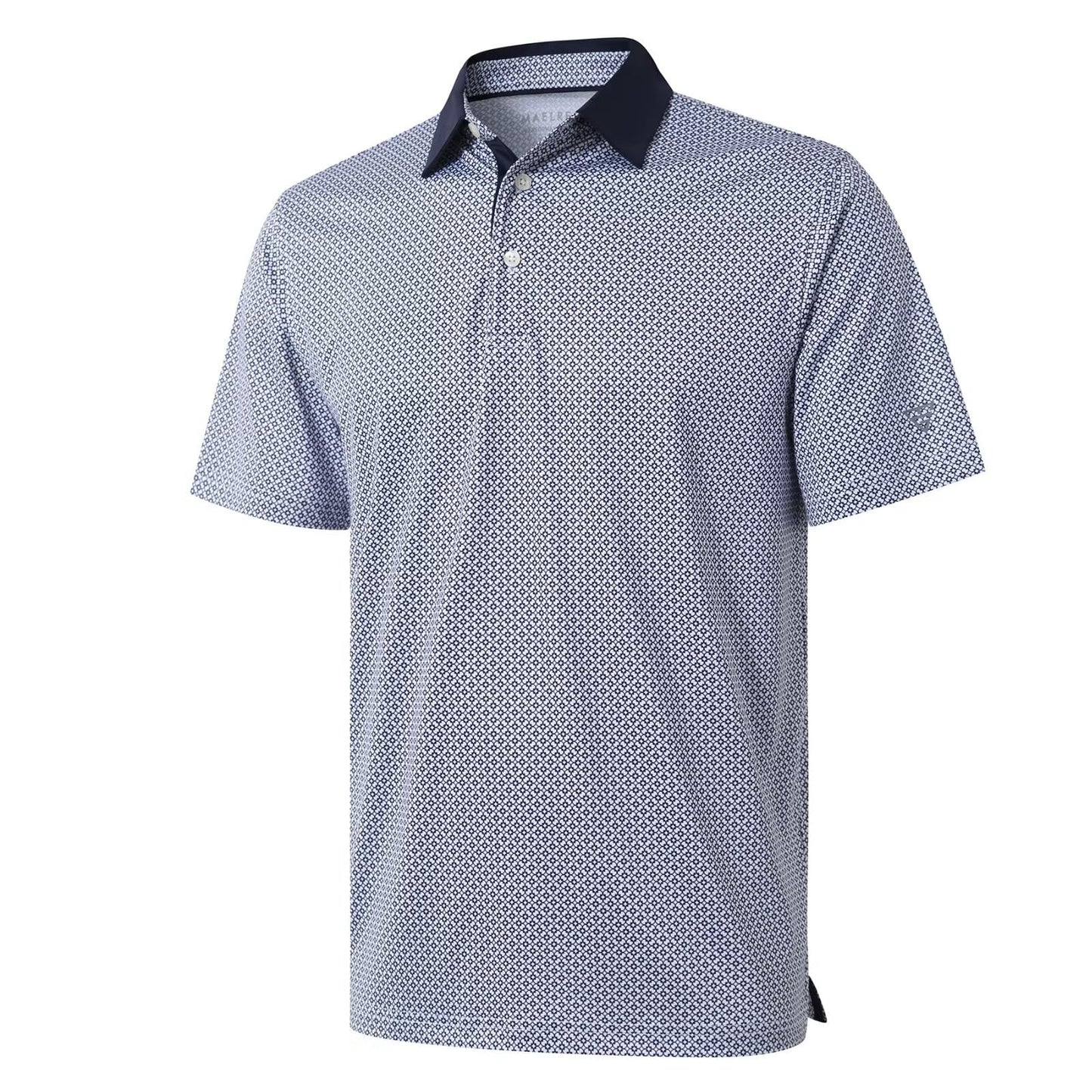 HOTGolf Shirts for Men Dry Fit Short Sleeve Print Performance Moisture Wicking Polo Shirt
