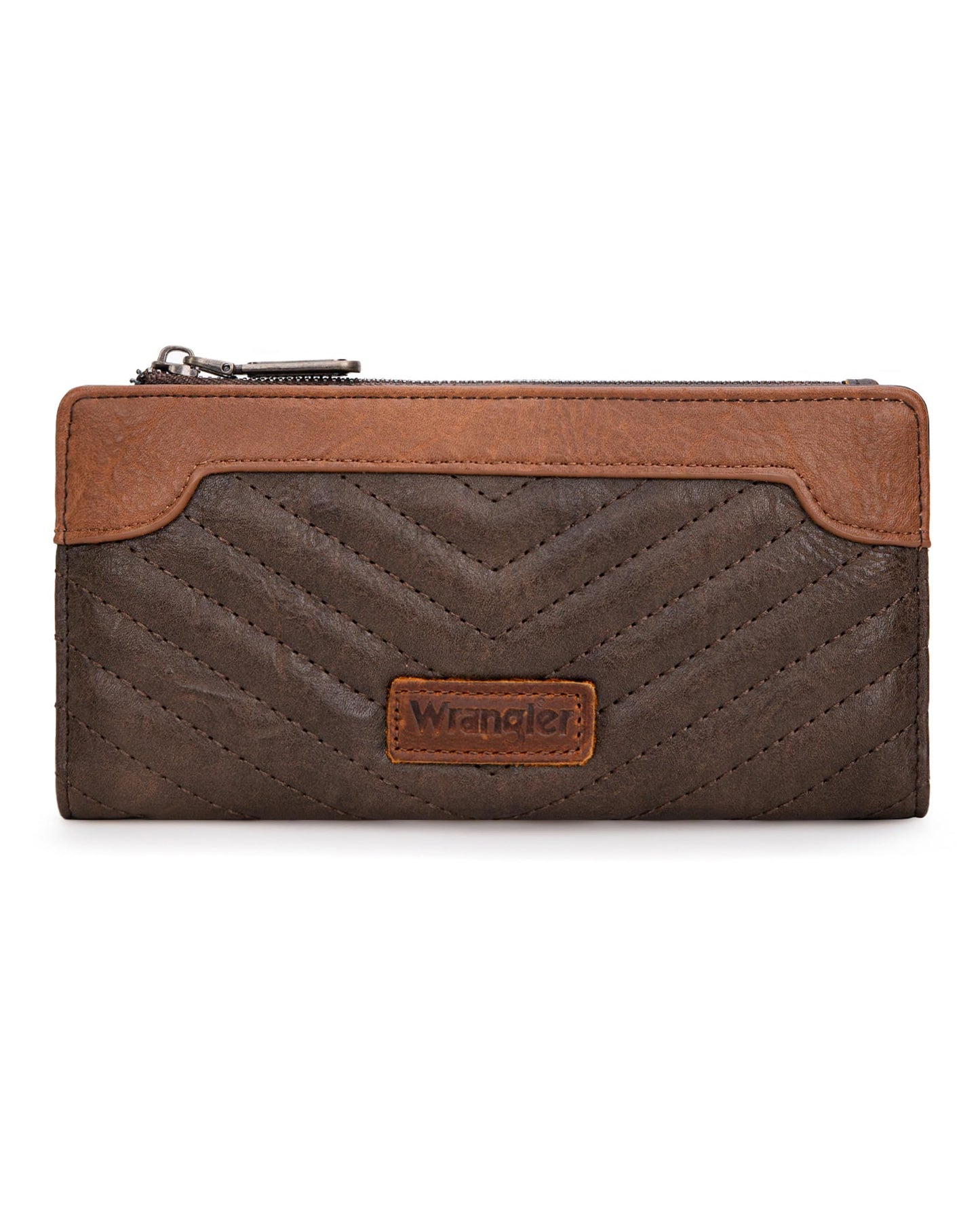 HOTMontana West Wrangler Cow Print Wallets Womens Bifold Credit Card Wallet Women's Wallets, Card Cases & Money Organizers Brown Wallet for Women Ladies Female Cash Wallett with Smooth Zipper