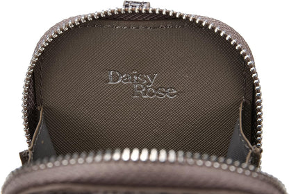 HOTDaisy Rose Rectangle Coin Purse Pouch Change Wallet Holder with clasp - PU Vegan Leather - Grey Snake